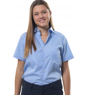 Camisa Cuello Duro Azul