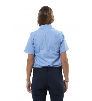 Camisa Cuello Duro Azul